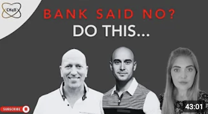 Three people offering bank advice on rejection
